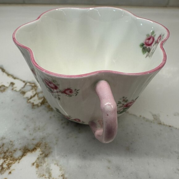VTG SHELLEY England BRIDAL ROSE BONE CHINA TEA CUP & SAUCER COTTAGECORE FLORAL - Picture 6 of 8